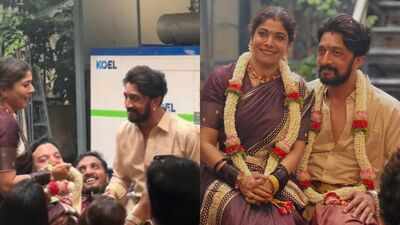 Kichcha Sudeep and wife Priya celebrate 25th wedding anniversary; video of garland exchange goes viral