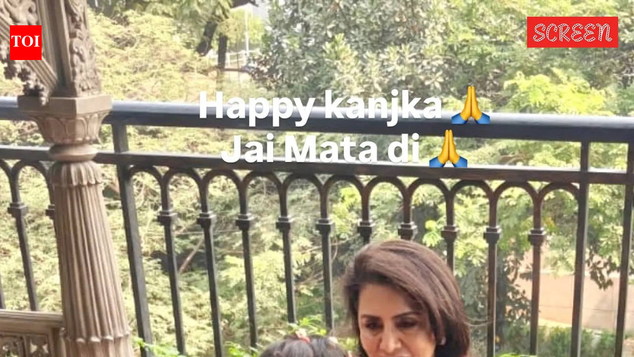 Neetu Kapoor washes granddaughter Raha Kapoor's feet on ashtami
