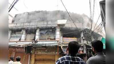 Fire ravages 7 shops at Madina Circle near Charminar