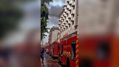Fire in textile market chars large stock of goods