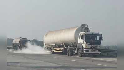 LNG tanker collision triggers panic on expressway