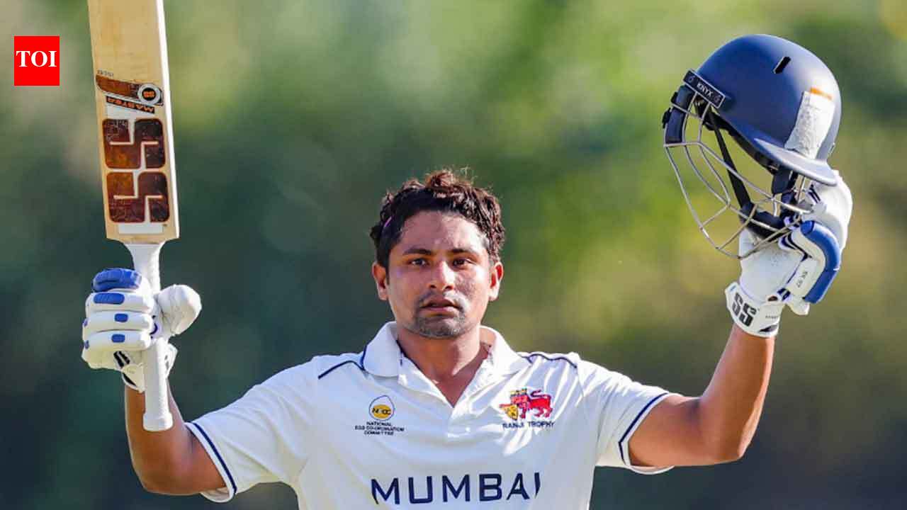 Sarfaraz Khan batting for Mumbai during the Ranji Trophy