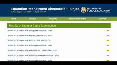ERD Punjab Lecturer result 2026 declared for 1,013 posts: Check direct link to download subject-wise merit list PDF here