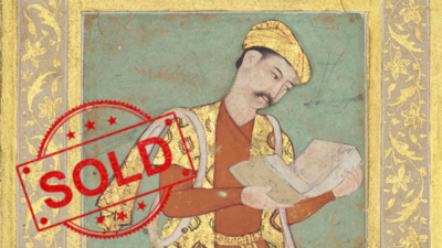In 1608-09, a Mughal calligrapher signed the reverse of a courtier's portrait; after entering a British baron's collection by 1937, the album page sold in London for £571,500 in 2026, nearly five times its top estimate