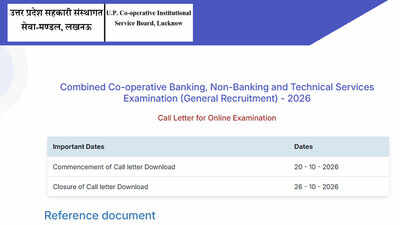 UPCISB recruitment 2026: Manager, Clerk and Junior Engineer admit cards released, check details