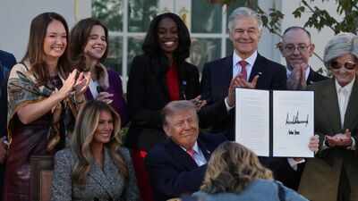 ‘Don’t know if it means anything’: Trump’s quip about Melania’s sign sparks awkward White House moment