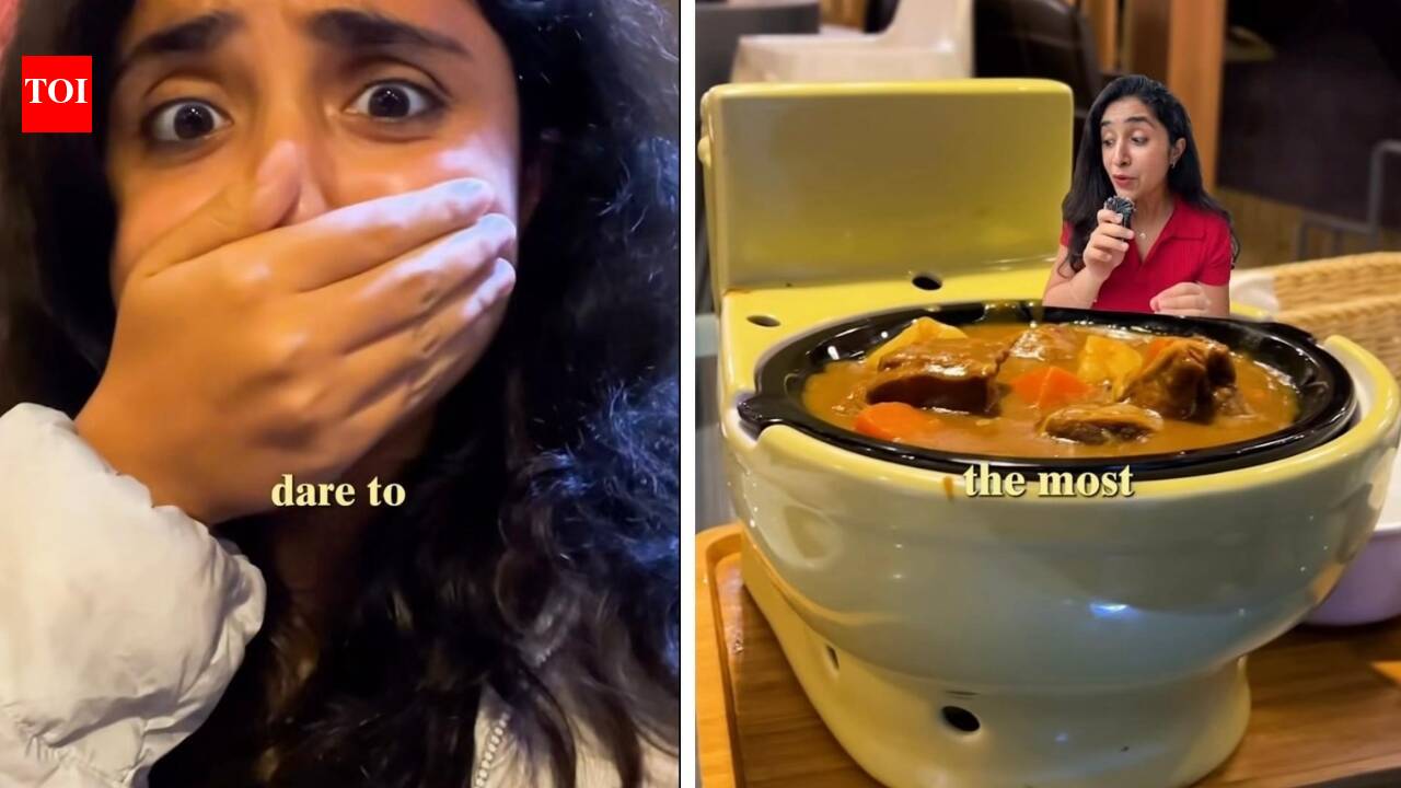 Video: Taiwan cafe serves food in toilet bowls and drinks in urinal-shaped holders; Indian content creato