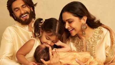 Deepika Padukone, Ranveer Singh announce second baby's name as Devi Padukone Singh, drop FIRST glimpse in a family portrait on Dussehra, Dua kisses her baby sister - PIC inside