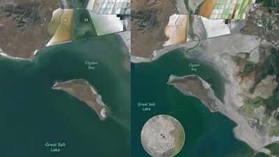 Falling water levels at Utah’s Great Salt Lake exposed mysterious circular mounds; freshwater springs beneath them may supply up to 12% of the lake’s water budget