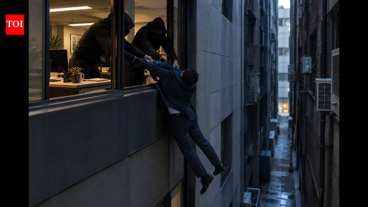 Italian banker was 'dropped to his death by mistake' when thugs dangled him out of his office window 'only to threaten'