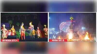 Ramlila comes to an end with Ravan dahan across Noida