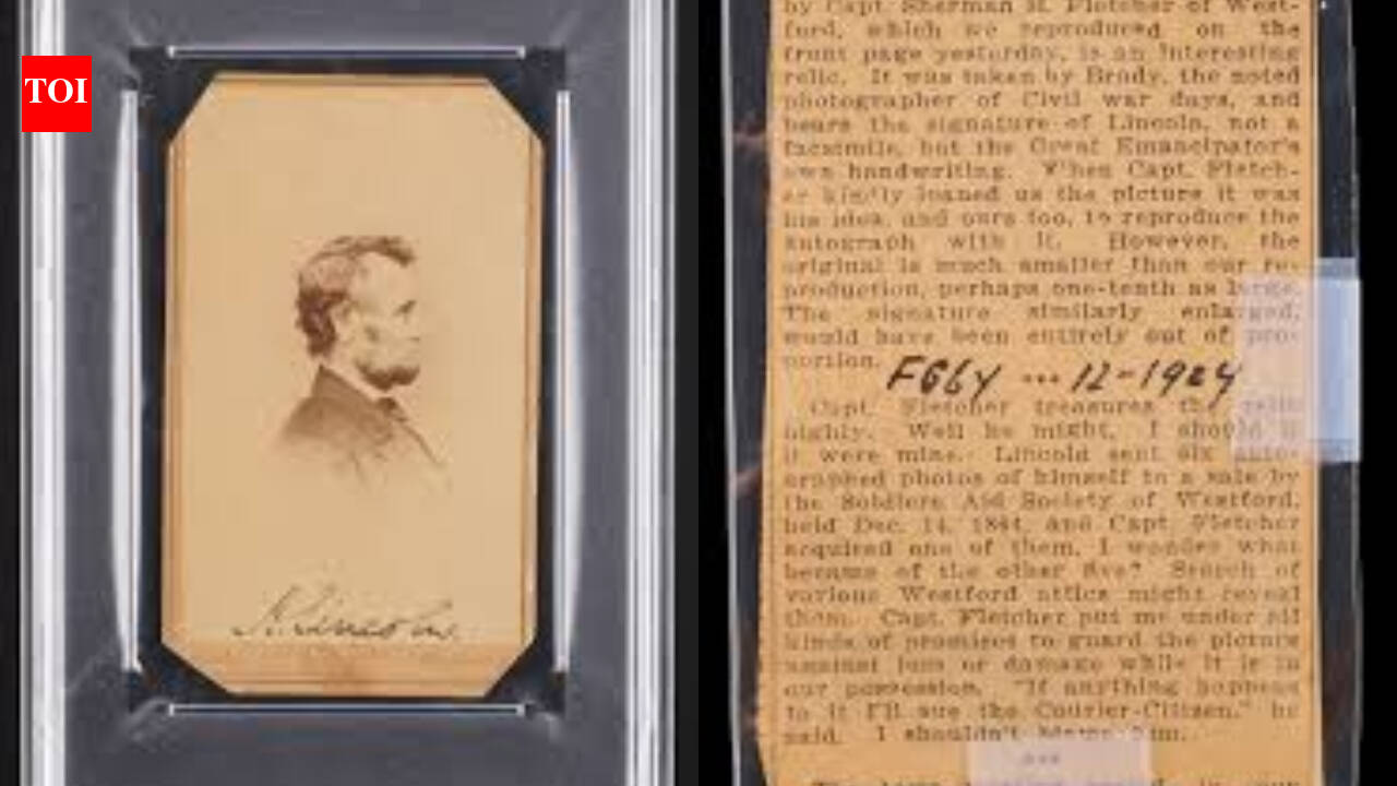 Lincoln’s 1864 signed photograph, found in an old desk, sells for $149,020