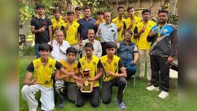 Felicitation ceremony for players as Jaipur team wins silver medal in sub-junior tennis ball cricket tournament