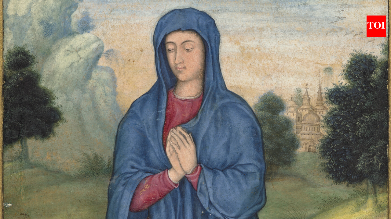 Around 1600, a Mughal artist painted the Virgin Mary after European images reached Emperor Akbar's court;…