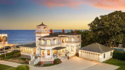 Built as a Rhode Island social club in 1880 and restored in 2010, a 5,099-square-foot waterfront home is for sale for the first time in 50 years; a $1.2 million price cut has lowered its asking price to $9.75 million