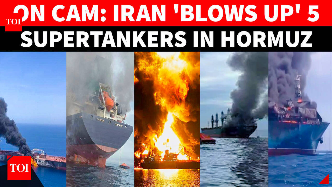 Hormuz Death Trap: 5 Oil Tankers Exploded After Hitting Mines; US Navy Watches From Afar