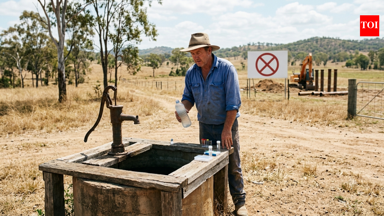 A Queensland farmer says his family’s 140-year-old well turned cloudy after neighbouring water tests; the…