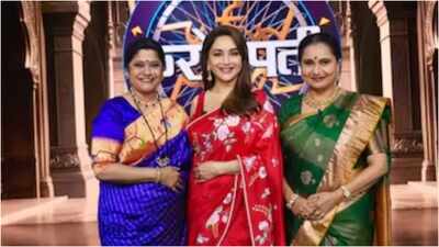 Madhuri Dixit reunites with Renuka Shahane and Priya Berde, recalls how Sooraj Barjatya’s new shoes turned into ‘mojaris’ on ‘Hum Aapke Hain Koun’ sets: ‘After fifteen days, they would loosen up even more’
