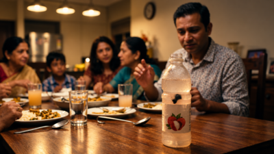 Man serving litchi juice to guests was shocked when a black rubber piece was spotted in the bottle; consumer commission orders manufacturer to pay Rs 22,340