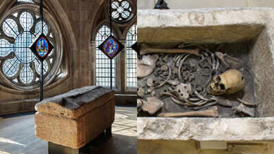 A Roman stone coffin found at Westminster Abbey in 1869 bore the name of a man from 1,600 years ago, but new tests date the skeleton inside to AD 987–1052; archaeologists say it may be one of two medieval abbots