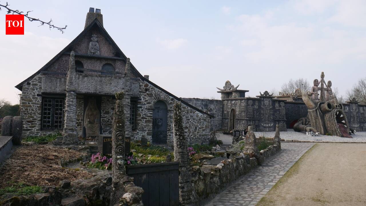 At 60, French artist Robert Tatin began a 21-year sculptural project around his home, filling the grounds with towering painted-cement figures, gates and gardens