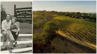Fred MacMurray raised cattle on his 1,750-acre California ranch; part of it, the 52-acre Flax Estate and Vineyard, now owned by Jeffrey Ubben and Laurie Ubben, lists for $22 million after their $21 million purchase in 2016