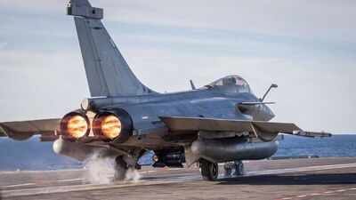 Rafale Marine trials underway in Goa for INS Vikrant operations