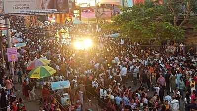 Drumbeats, crowds & rituals mark final day of Puja