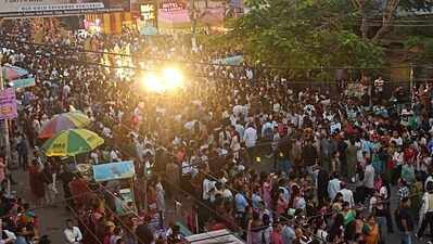 Drumbeats, crowds & rituals mark final day of Puja
