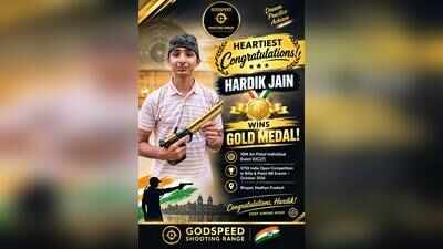 Teenage Jaipur shooter Hardik Jain wins gold medal in 10m air pistol event at India Open in Bhopal
