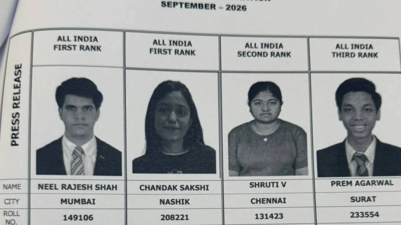 ICAI CA Intermediate toppers list September 2026: Check result and next ...