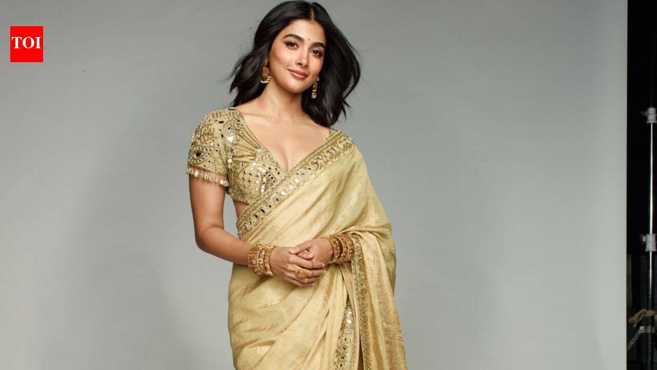 Pooja Hegde serves timeless ethnic elegance in 1.91 lakh gold tissue silk saree
