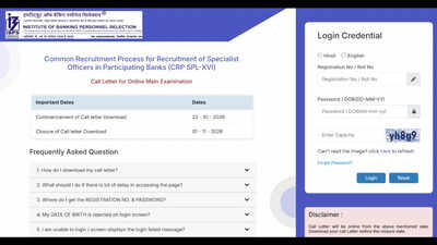 IBPS SO Mains admit card 2026 released at ibps.in for 1,035 Specialist Officer posts, exam on November 1: Check direct link to download hall tickets here