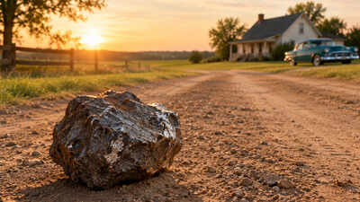 In 1954, an Alabama farmer found a piece of a meteorite on a dirt road ...