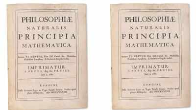 In 1687, Isaac Newton published the book that explained gravity, with Edmond Halley paying for its printing; after passing through a British lord's family, a first edition sold for Rs 5.49 crore in 2026