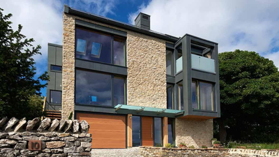 A Yorkshire couple built a four-bedroom home using straw bales and lime plaster; completed in 2018, the energy-conscious property is now listed for £2.75 million