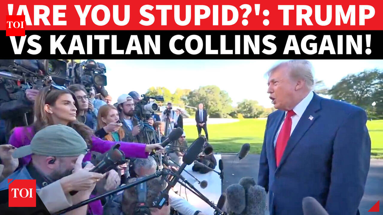 ON CAM: Trump UNLOADS On Multiple Reporters; CLASHES With CNNâs Kaitlan Collins | âStupid Personâ - Times of India Videos