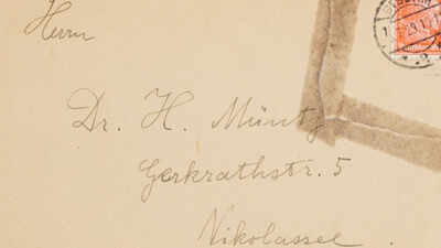 Around 1929, Albert Einstein filled a handwritten letter to mathematician Chaim Herman Muntz with equations; nearly a century later, the one-page document and its original envelope sold for $71,811