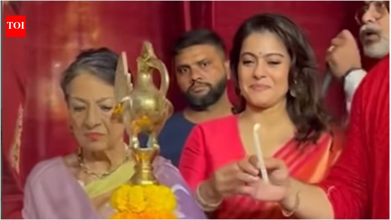 Kajol durga puja: Actor shares festive montage with family