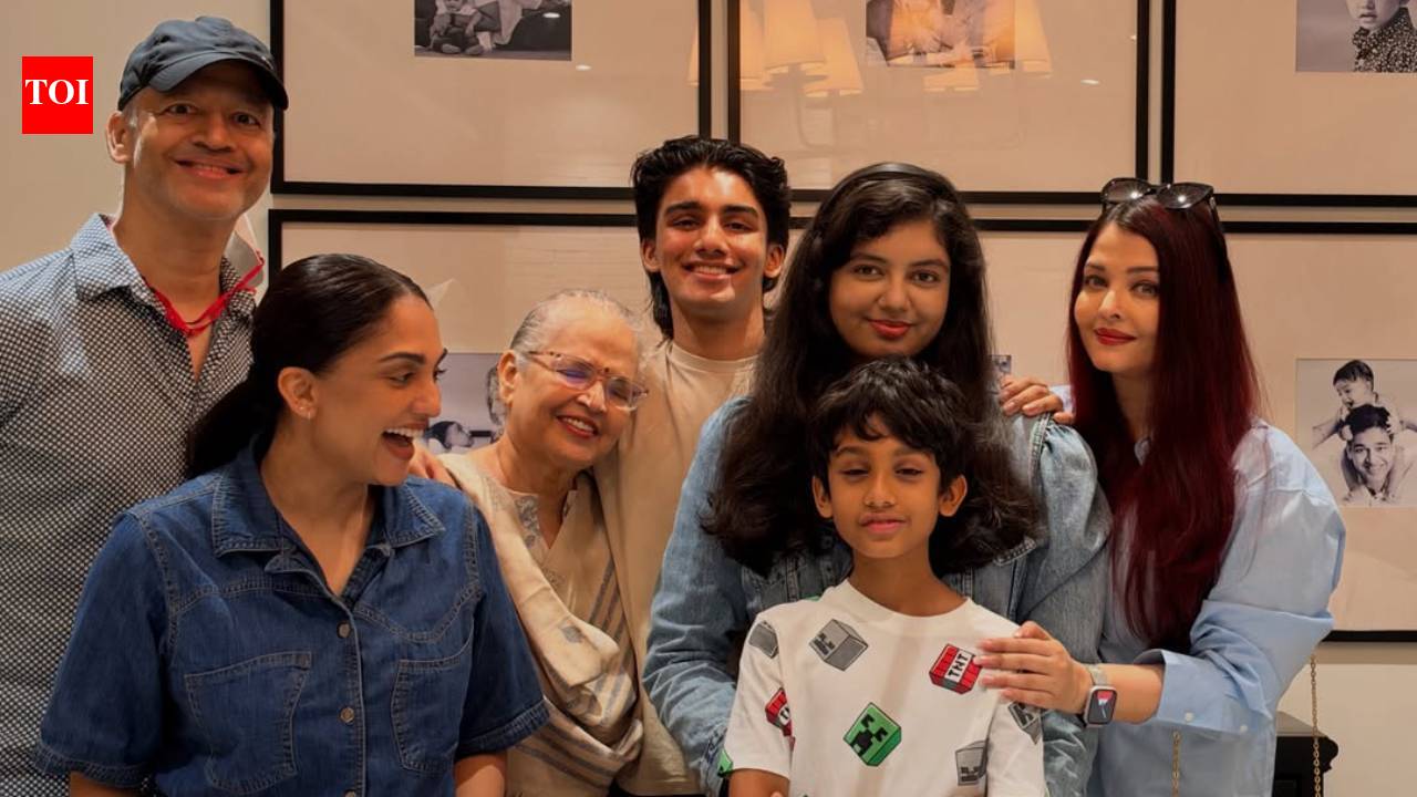 Aaradhya Bachchan looks taller than Aishwarya Rai Bachchan, flaunts long locks in new family photos as Shrima Rai shares glimpses of nephew Shivansh’s birthday celebration