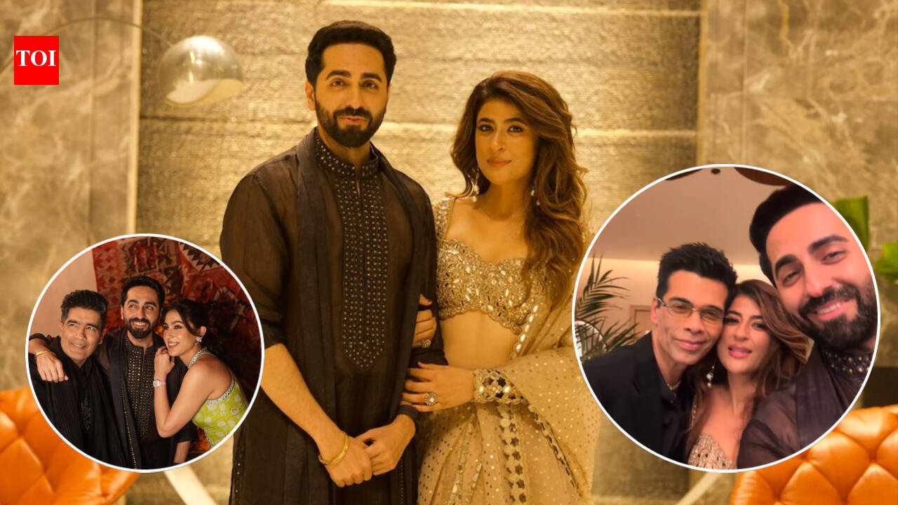 Ayushmann-Tahira host Diwali bash: KJo, Sara, Rajkummar, Arjun, more attend celebration