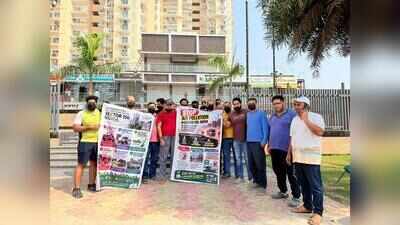 Trucks kick up dust, condo residents hit the streets in Noida Sector 150