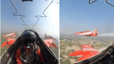 Watch: IAF's Surya Kiran team paints skies over Varanasi during 'Wings over Ganges'