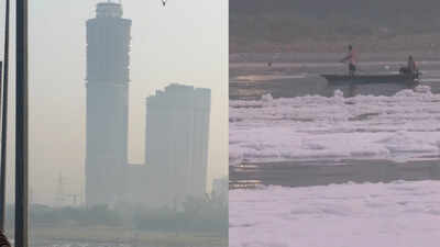 Unhealthy air, toxic white foam: Yamuna pollution resurfaces at Kalindi Kunj as Delhi-NCR AQI hits 168, GRAP-1 curbs remain in force