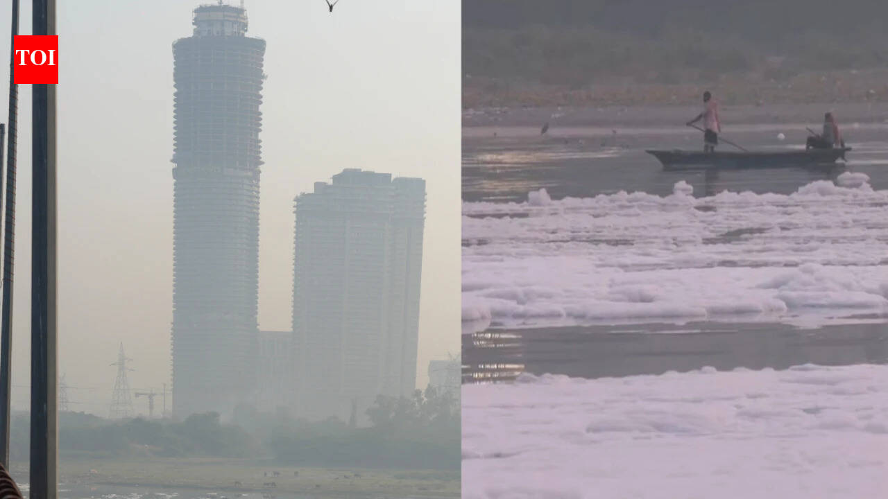 Toxic foam returns to Yamuna as AQI touches 168, GRAP-1 restrictions in force