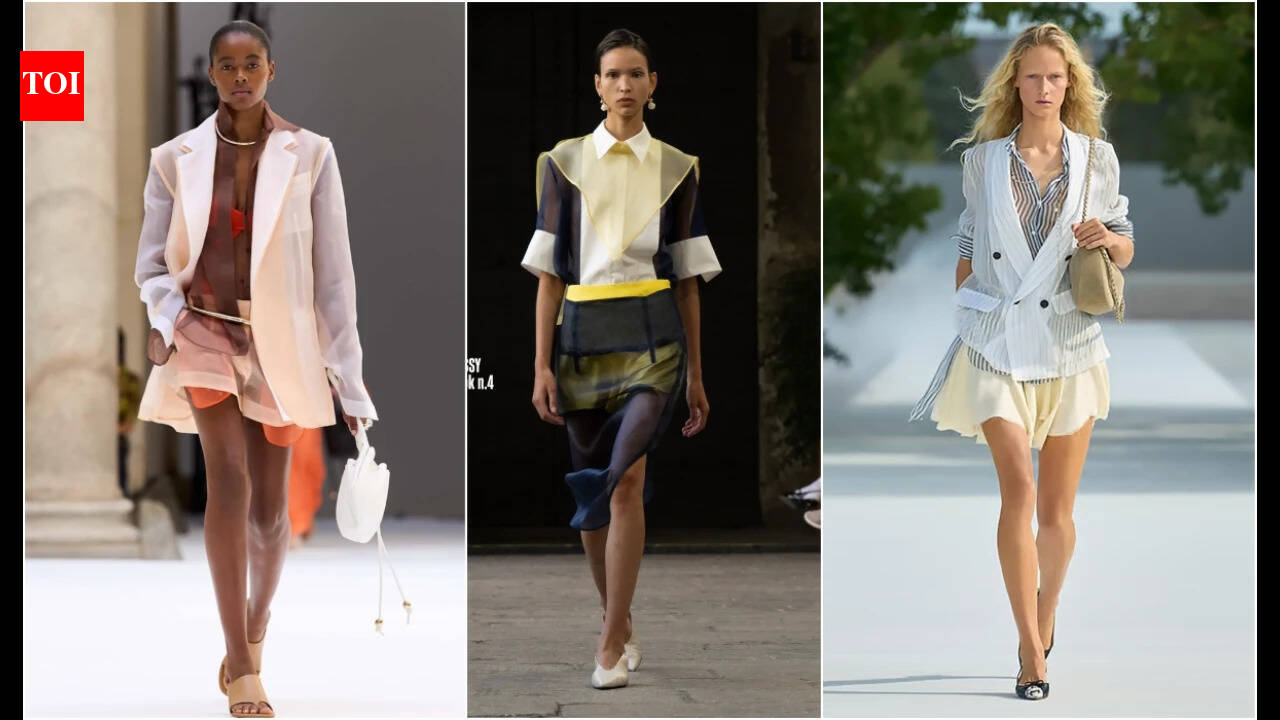 How are designers transforming the sheer dressing trend in SS27 with layers and colors?