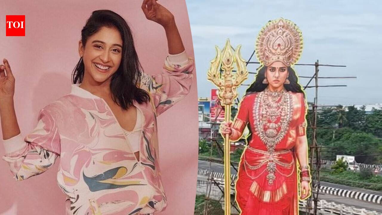 Nayanthara gets 60-foot cut-out installed for ‘Mookuthi Amman 2’