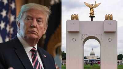 Trump's 250-foot Washington triumphal arch could begin construction Nov. 5; three veterans and an architectural historian have asked a federal judge to stop work without congressional approval