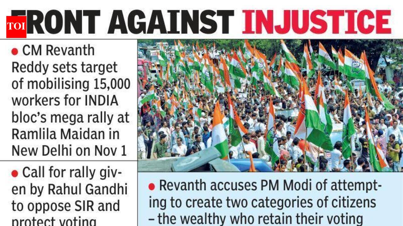 With 15k cadre in tow, Cong plans mega anti-SIR rally in Delhi on Nov 1