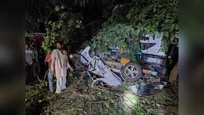 3 from Gurgaon die as truck crushes Eeco under its wheels in Nuh